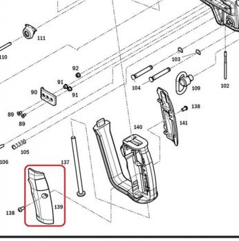 139 - COVER, PISTOL GRIP-LEFT